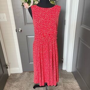 Red Polka Dot Sleeveless Dress Jessica Howard Size 10